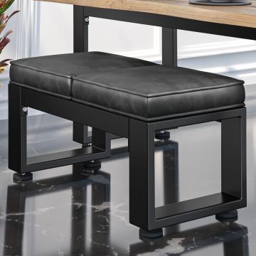 MORENA | Loungebank B:H 80 x 51cm | 8mm | Zwart/ Antraciet