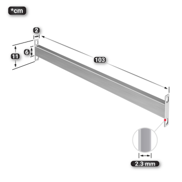 MORENA | Tischgestell | Fußstütze | 103cm | Edelstahl