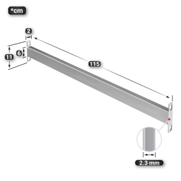 MORENA | Tischgestell | Fußstütze | 115cm | Edelstahl