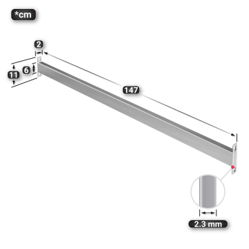 MORENA | Tischgestell | Fußstütze | 147cm | Edelstahl
