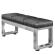 MORENA | Loungebenk B:H 120 x 51cm | 8mm | Rustfritt stål/ Antrasitt