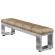 MORENA | Lounge Sitbank B:H 200 x 51cm | 16mm | Rustfritt stål/ Taupe