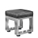 MORENA | Bistro Zitthocker | B:H 40 x 51cm | RVS/ Antraciet