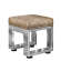 MORENA | Bistro Sitthocker | B:H 40 x 51cm | Rustfritt stål/ Taupe