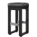 MORENA | Gastro Barhocker | B:H 40 x 81cm | Svart/ Antrasitt | Lærsitteplass: Svart | uten ryggstøtte