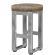 MORENA | Gastro Barstol | B:H 40 x 81cm | Rustfrit stål/ Taupe | Lædersæde: Taupe | uden ryg
