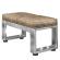 MORENA | Loungebenk B:H 80 x 51cm | 8mm | Rustfritt Stål/ Taupe