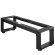 MORENA | Structure de banc L : L:H 115 x 40 x 43 cm | 6 cm | Noir