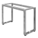 MORENA | Estructura para mesa alta L: An: Altura 127 x 70 x 105 cm | 6 cm | Acero inoxidable