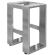 MORENA | Zitkrukonderstel L: B: H 59 x 40 x 73 | 16 cm | RVS