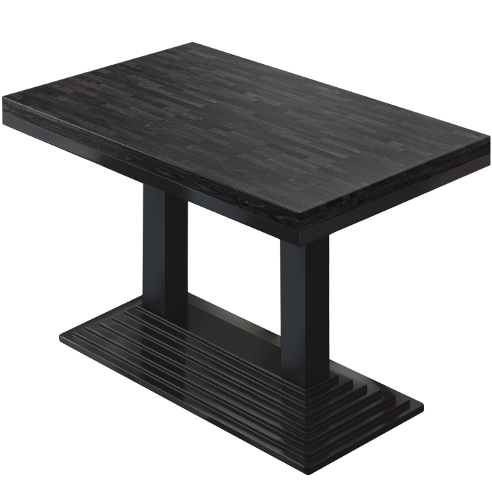 MPY | Bistro Massive Table | Rectangular | 120 x 70 x 81 cm | Wenge Black / Black