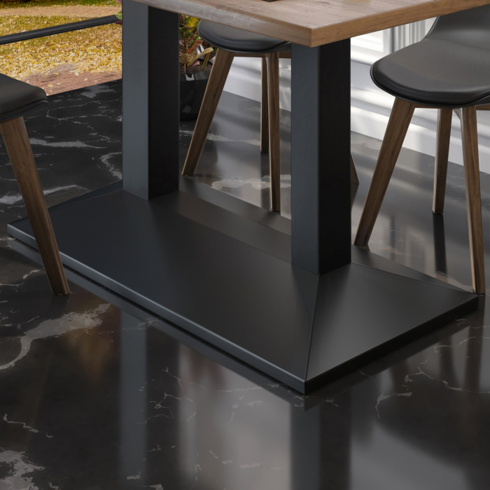 MPA | Bistro solid bord | Rektangulær | 120 x 70 x 81 cm | Wenge Svart / Svart MPA | Bistro solid bord | Rektangulær | 120 x 70 x 81 cm | Wenge Svart / Svart