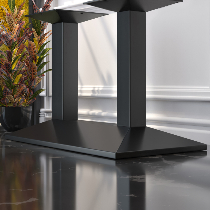 MPA | Bistro solid bord | Rektangulær | 120 x 70 x 81 cm | Wenge Svart / Svart MPA | Bistro solid bord | Rektangulær | 120 x 70 x 81 cm | Wenge Svart / Svart