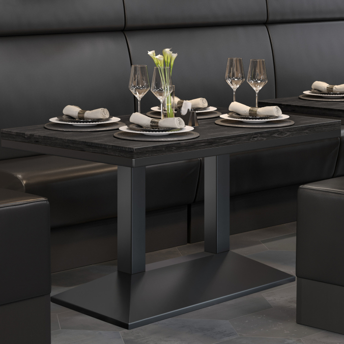 MPA | Bistro solid bord | Rektangulær | 120 x 70 x 81 cm | Wenge Svart / Svart MPA | Bistro solid bord | Rektangulær | 120 x 70 x 81 cm | Wenge Svart / Svart