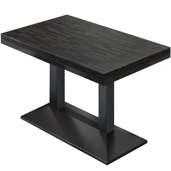 MPA | Bistro solid bord | Rektangulær | 120 x 70 x 81 cm | Wenge Svart / Svart MPA | Bistro solid bord | Rektangulær | 120 x 70 x 81 cm | Wenge Svart / Svart