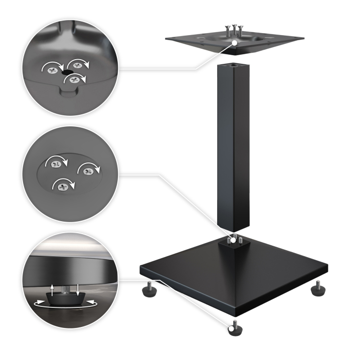 MPA | Bistro Solid Table | Square | 70 x 70 x 81 cm | Walnut / Black MPA | Bistro Solid Table | Square | 70 x 70 x 81 cm | Walnut / Black