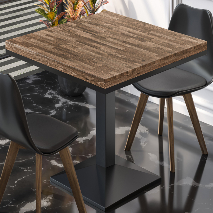 MPA | Bistro Solid Table | Square | 70 x 70 x 81 cm | Walnut / Black MPA | Bistro Solid Table | Square | 70 x 70 x 81 cm | Walnut / Black