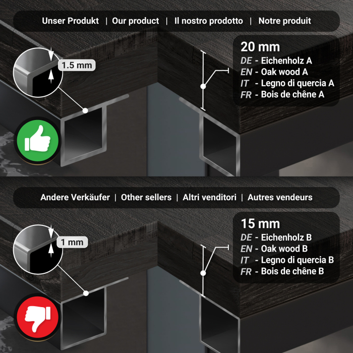 MPA | Bistro Solid Table | Square | 70 x 70 x 81 cm | Wenge Black / Black MPA | Bistro Solid Table | Square | 70 x 70 x 81 cm | Wenge Black / Black