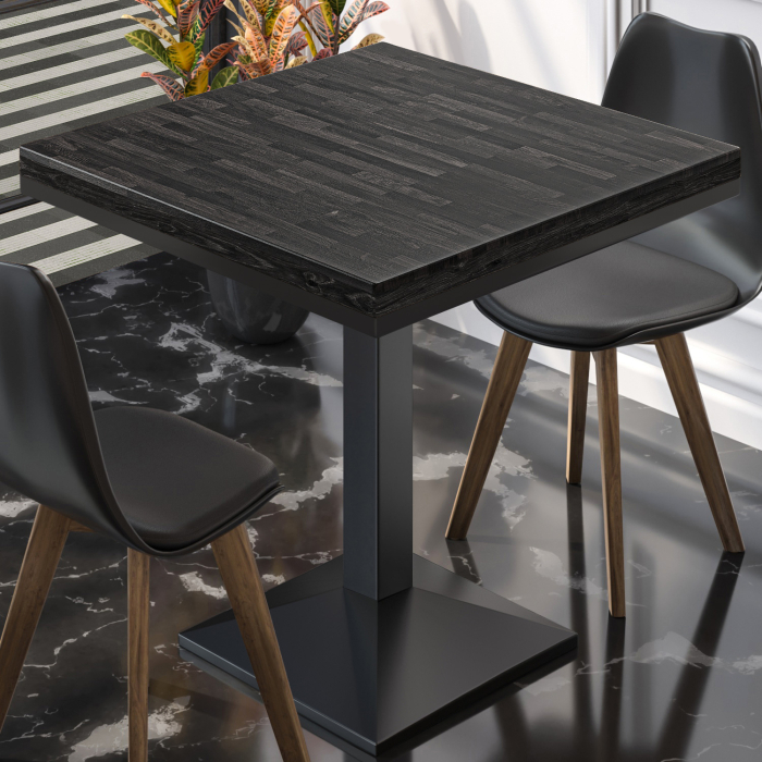 MPA | Bistro Solid Table | Square | 70 x 70 x 81 cm | Wenge Black / Black MPA | Bistro Solid Table | Square | 70 x 70 x 81 cm | Wenge Black / Black