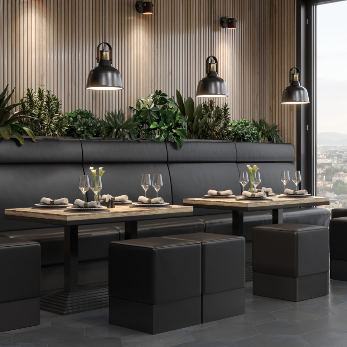 MPY | Bistro Massiv Bord | Rektangulär | 120 x 70 x 81 cm | Ek / Svart MPY | Bistro Massiv Bord | Rektangulär | 120 x 70 x 81 cm | Ek / Svart