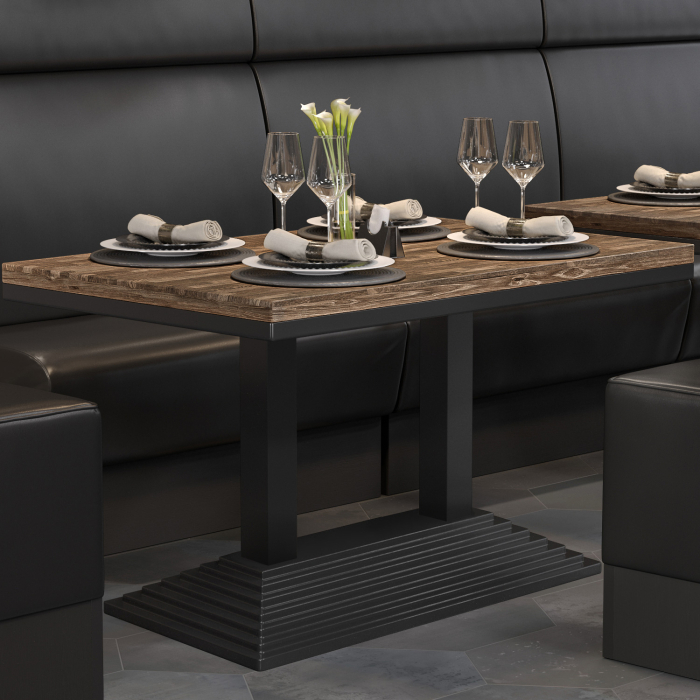 MPY | Bistro Massiv Bord | Rektangulärt | 120 x 70 x 81 cm | Valnöt / Svart MPY | Bistro Massiv Bord | Rektangulärt | 120 x 70 x 81 cm | Valnöt / Svart