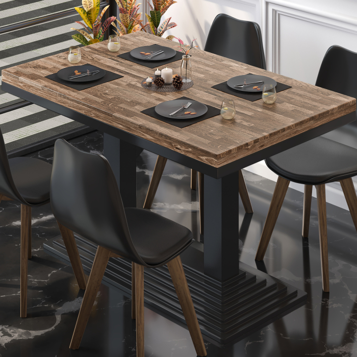 MPY | Bistro Massiv Bord | Rektangulärt | 120 x 70 x 81 cm | Valnöt / Svart MPY | Bistro Massiv Bord | Rektangulärt | 120 x 70 x 81 cm | Valnöt / Svart