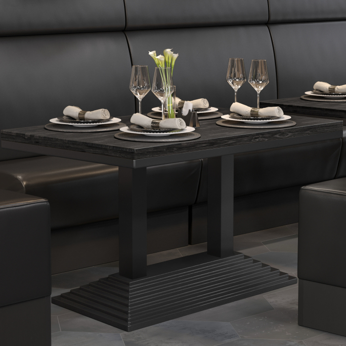 MPY | Bistro Massiv Bord | Rektangulär | 120 x 70 x 81 cm | Wenge Svart / Svart MPY | Bistro Massiv Bord | Rektangulär | 120 x 70 x 81 cm | Wenge Svart / Svart