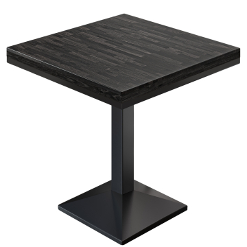 MPA | Bistro solid bord | Firkantet | 80x80x81cm | Wenge Svart / Svart