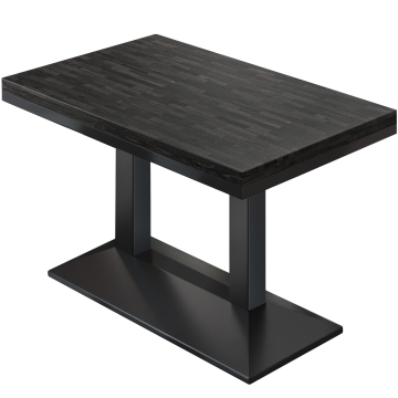 MPA | Bistro Solid Table | Rektangulært | 130 x 80 x 81 cm | Wenge Black / Black