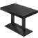 MPA | Bistro solid bord | Rektangulær | 120 x 70 x 81 cm | Wenge Svart / Svart