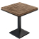 MPA | Bistro Solid Table | Square | 70 x 70 x 81 cm | Walnut / Black