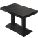 MPY | Bistro Massiv Bord | Rektangulär | 120 x 70 x 81 cm | Wenge Svart / Svart