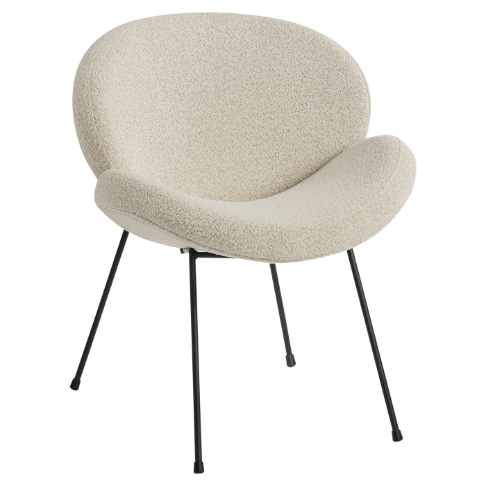 Naomi | Hotel Chair | Beige | Teddy fabric