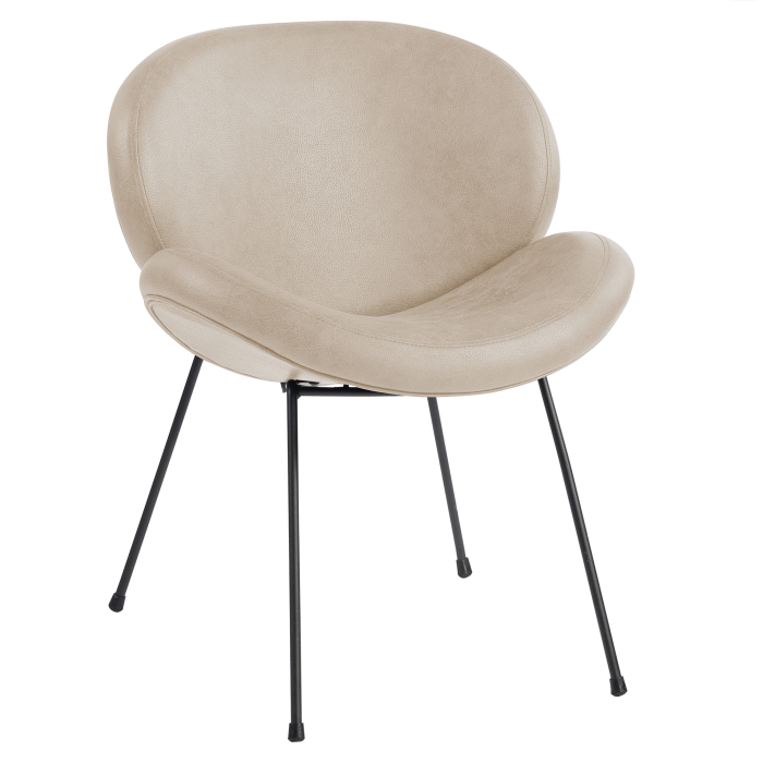 Naomi | Hôtel Stuhl | Beige | Cuir