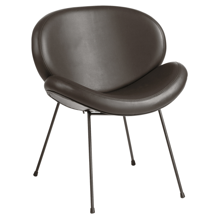 Naomi | Hotel Stuhl | Braun | Leder