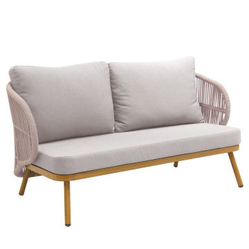 NANCY | Banc de terrasse pour bistrot | Crème | + Coussin