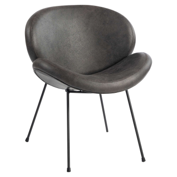 Naomi | Hotel Chair | Black | Leather