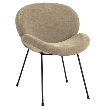 Naomi | Hotell Stol | Taupe | Stoff/ Tekstil