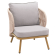 NANCY | Fauteuil de terrasse Bistro | Crème | + Coussin de siège