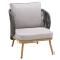 NANCY | Fauteuil de terrasse bistro | Gris | + Coussin