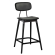 Natalia | Bistro Holz Barhocker | Sitz Samt | Grau