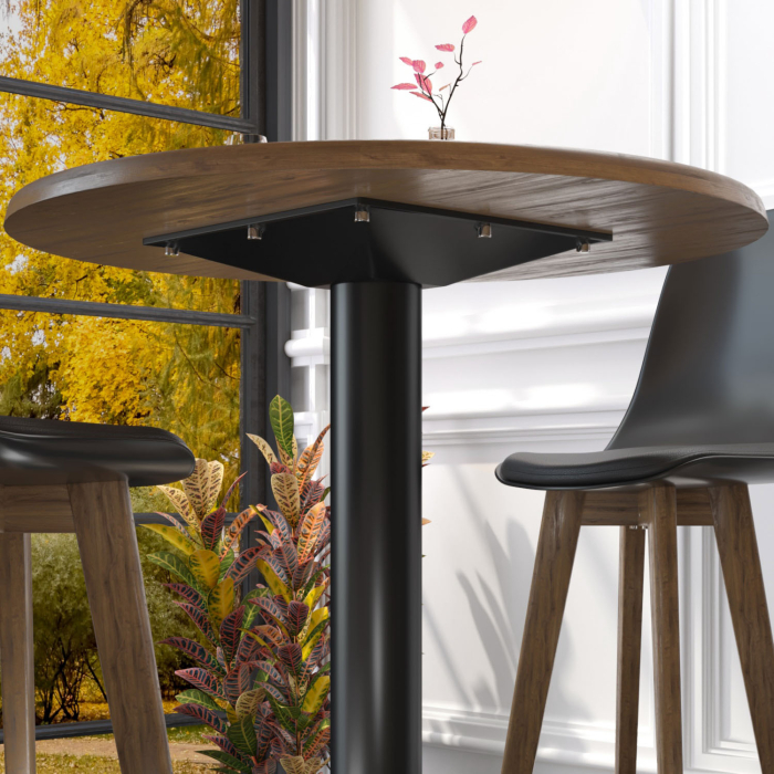 NIZZA FOOT | Bistro Stehtischgestell | Schwarz | Fuß: Ø 50 cm | Höhe: 105 cm | mit Fußring