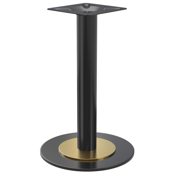 Nice | Bistro-seisomapöydän runko | Kulta/musta | Korkeus: 105 cm | Pylväs: Ø 7,6 cm | Pohjalevy: Ø 50 cm