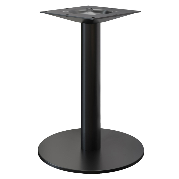 NIZZA | Bistropöydän runko | Musta | Korkeus: 71 cm | Pohjalevy: Ø 50 cm | Pylväs: Ø 7,6 cm