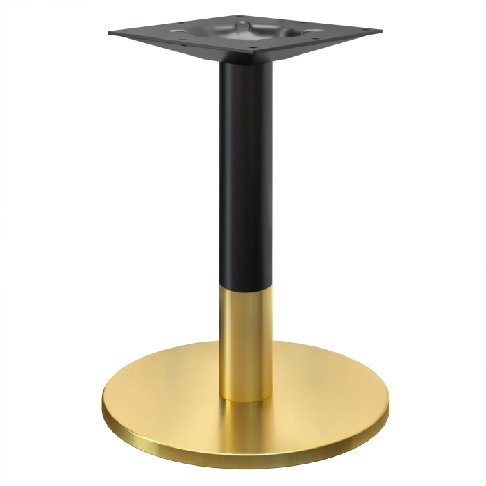 NIZZA | Estructura de mesa de bistró | Dorado y negro | Base: Ø 50 cm | Altura: 72 cm