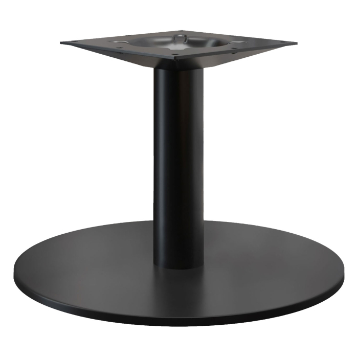 NIZZA | Estructura de mesa de salón Bistro | Negro | Altura: 35 cm | Base: Ø 50 cm | Columna: Ø 7,6 cm