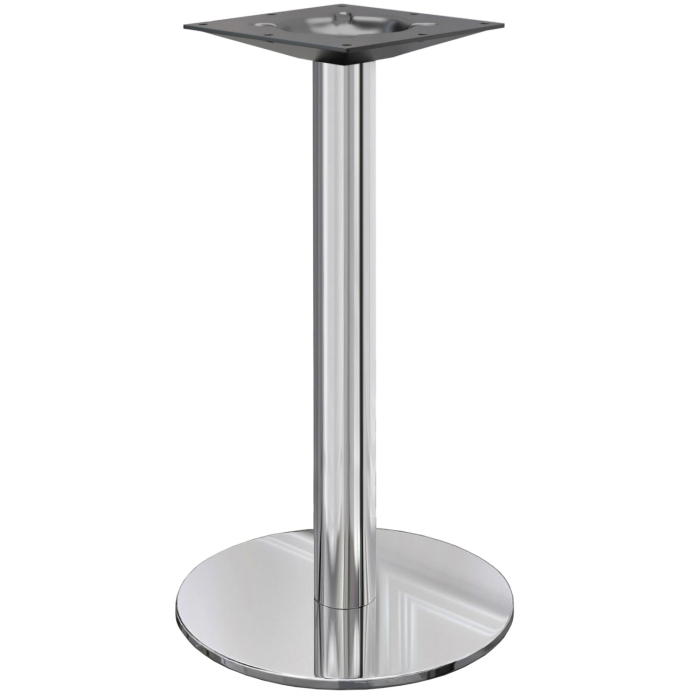 NIZZA | Struttura per tavolo da bistrot | Acciaio inox | Altezza: 104 cm | Piastra di base: Ø 50 cm | Colonna: Ø 7,6 cm