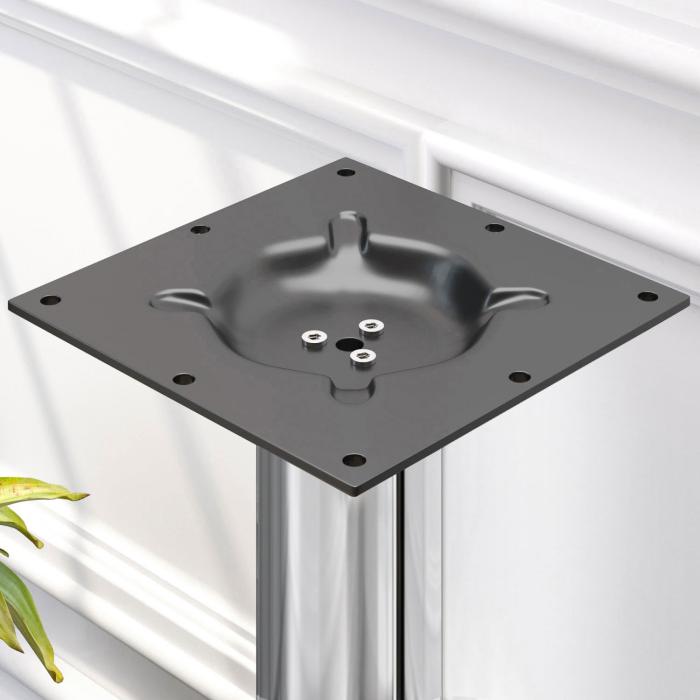 Nizza | Base tavoli alti | Acciaio inox | Piede: Ø 50 cm | Colonna: 7,6 x 105 cm | con anello per i piedi Nizza | Base tavoli alti | Acciaio inox | Piede: Ø 50 cm | Colonna: 7,6 x 105 cm | con anello per i piedi