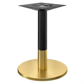 NIZZA | Bistro bordstativ | Gull Svart | Fot: Ø 50 cm | Høyde: 72 cm