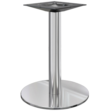 NIZZA | Bistro Lounge Bordstativ | Rustfritt stål | Høyde: 71 cm | Fotplate: Ø 50 cm | Søyle: Ø 7,6 cm